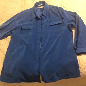 Faux Suede Button down with working pockets